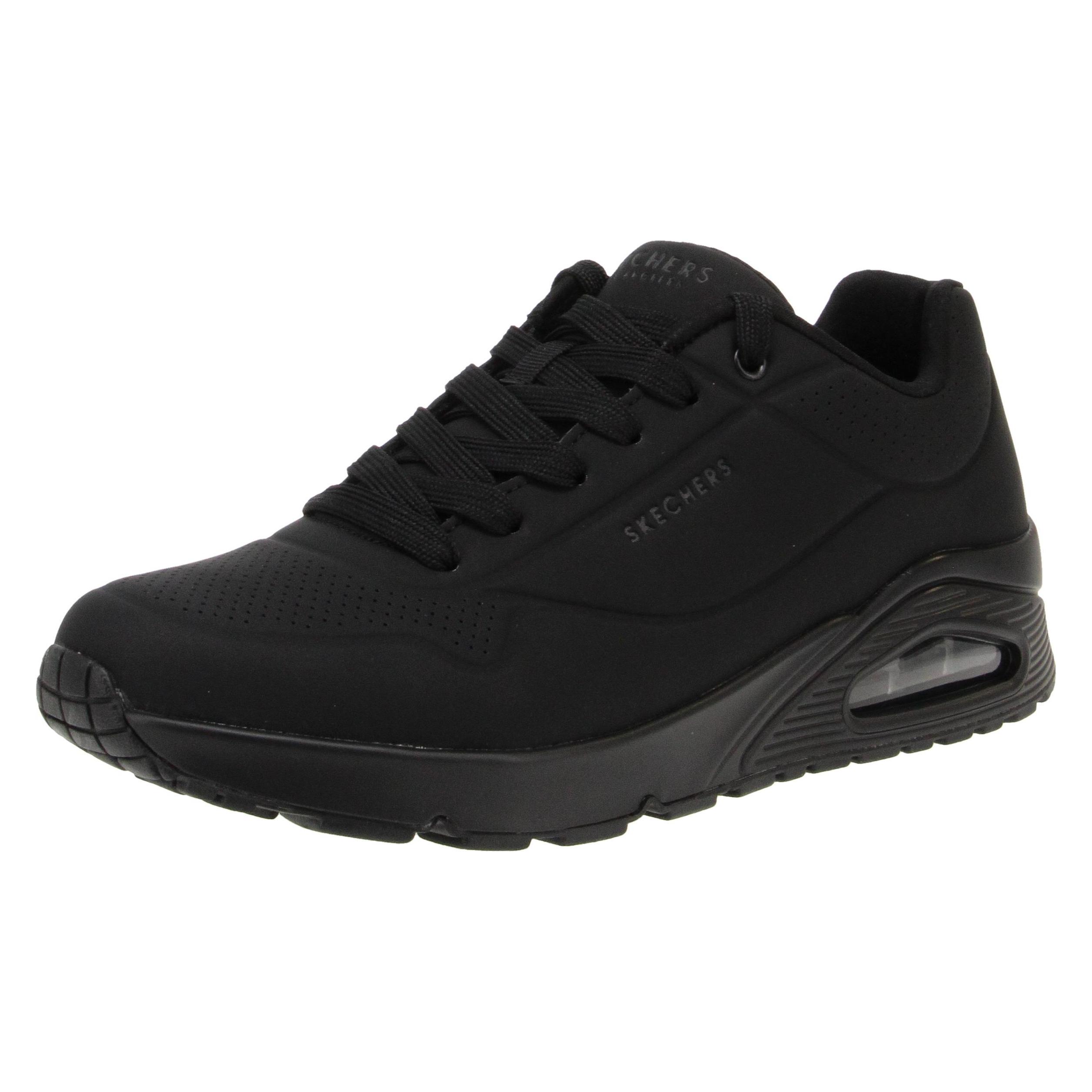Skechers, Mannen, Sneakers, Veterschoenen, Zwart, (41)