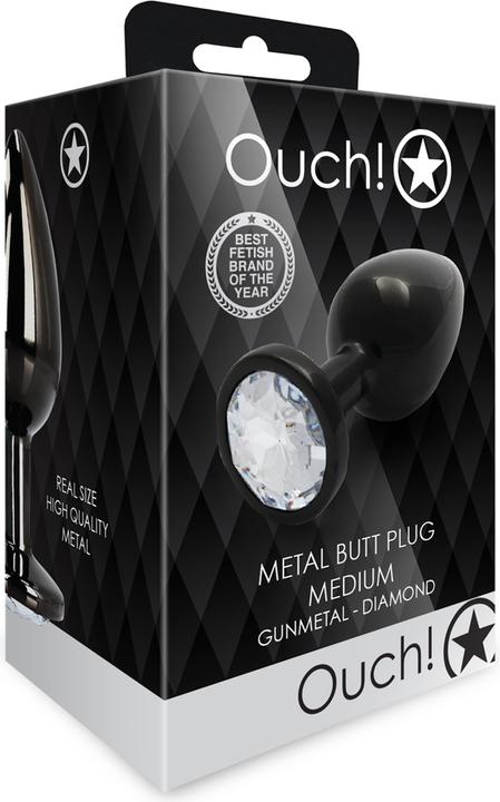 Produktbild Ouch! Round Gem Butt Plug - Medium