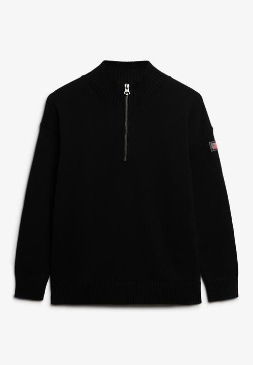 Image du produit Superdry Pull half-zip ample en maille à col camionneur femme (M)