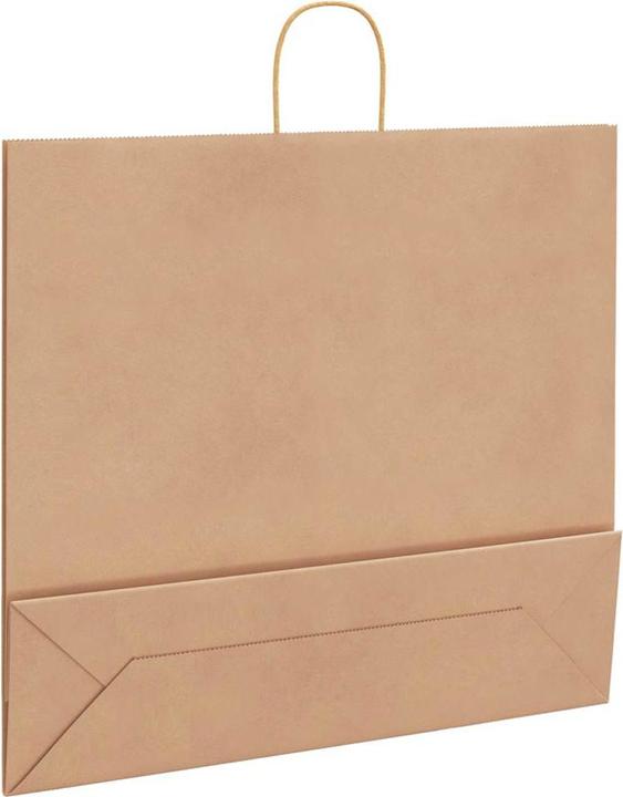 Produktbild VidaXL Kraftpapiertüten 250 Stk. mit Henkel Braun 54x15x49 cm Papiertüte (Geschenktüte, 250 x)