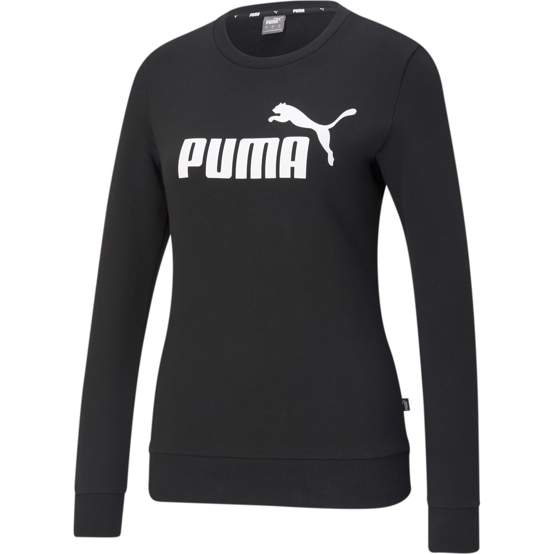 Puma, Damen, Pullover, ESS Logo Crew-586786, Schwarz, (M)