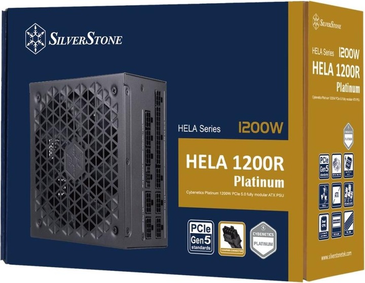 Actual product image Silverstone HELA 1200R Platinum - Cybenetics Platinum, Modular, ATX 3.0 - 1200 Watt (1200 W)