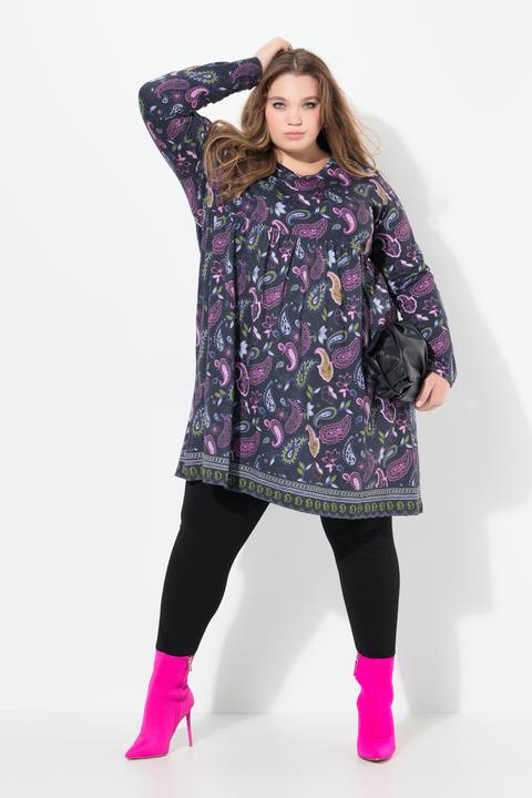 Produktbild Ulla Popken Longshirt, Blüten, A-Linie, V-Ausschnitt, Langarm (54)
