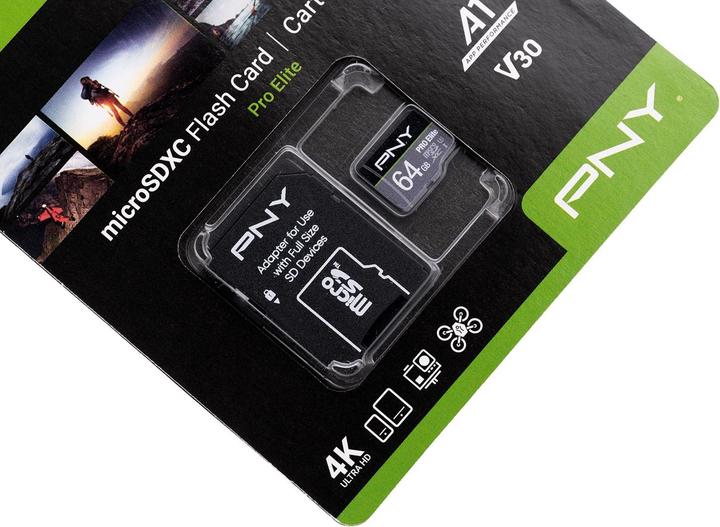 Produktbild PNY Pro Elite (64 GB, microSDXC, U3, UHS-I)