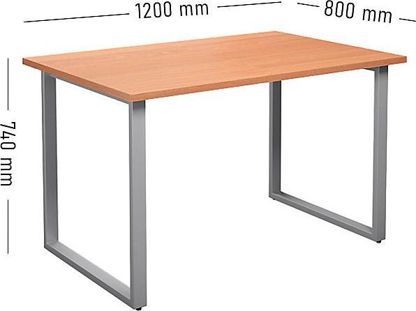 Image du produit kaiserkraft Table polyvalente DUO-O (120 x 80 x 74 cm)