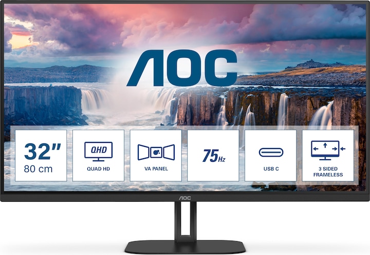 Productafbeelding AOC Q32V5CE/BK (2560 x 1440 pixels, 31.50")