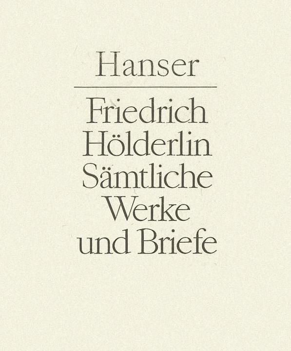 Produktbild Sämtliche Werke und Briefe 2 (Deutsch, Friedrich Hölderlin, 1992)