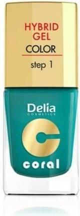 Delia Cosmetics Cosmetics Coral Hybrid Gel Nail Polish No. 10 Metallic Green 11ml (Vert Métallique, Vernis à ongles effet gel)