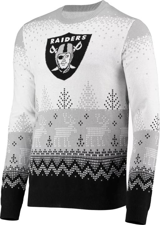 Image du produit Foco NFL Ugly Sweater XMAS Knit Pullover - Las Vegas Raiders (S)