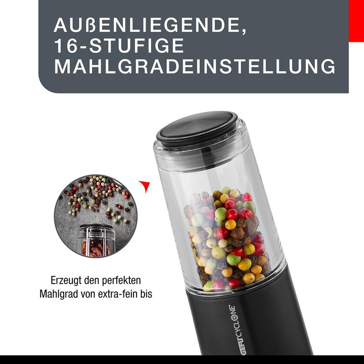 Produktbild GEFU Salz- oder Pfeffermühle L schwarz X-Plosion (Pfeffer, Salz)