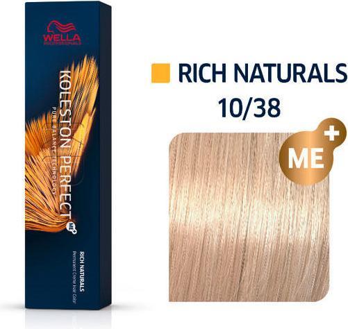 Actual product image Wella Koleston Perfect Me+ Rich Naturals (10/38 Light Light Blonde Gold Pearl)
