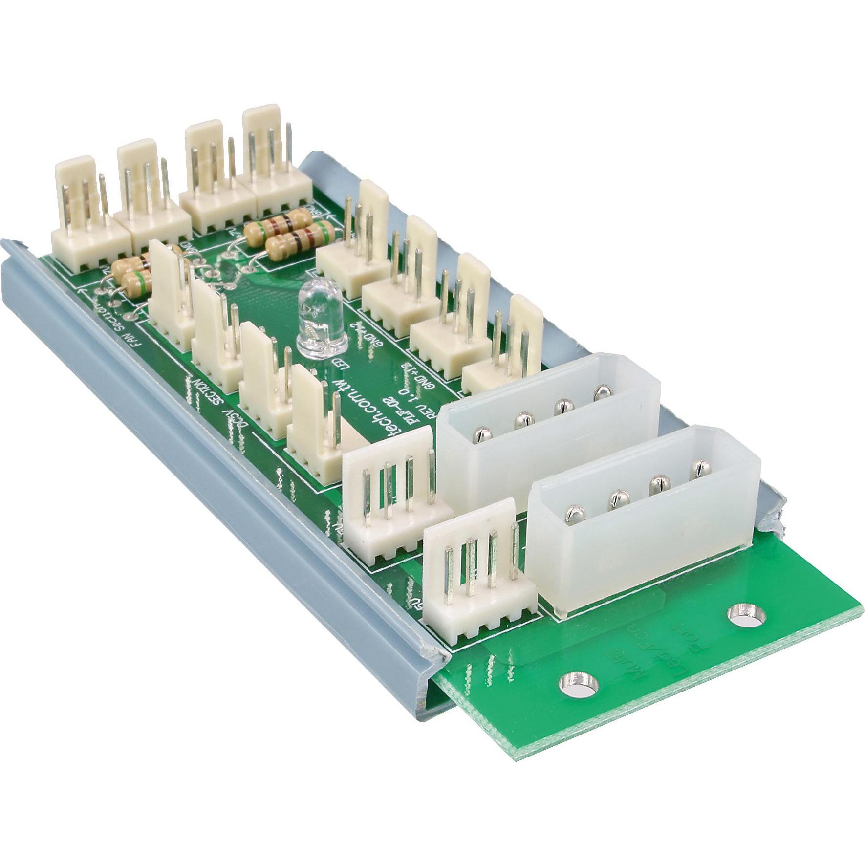 InLine Porta di alimentazione multipla per 12x fan, Controller ventole PC, Multicolore
