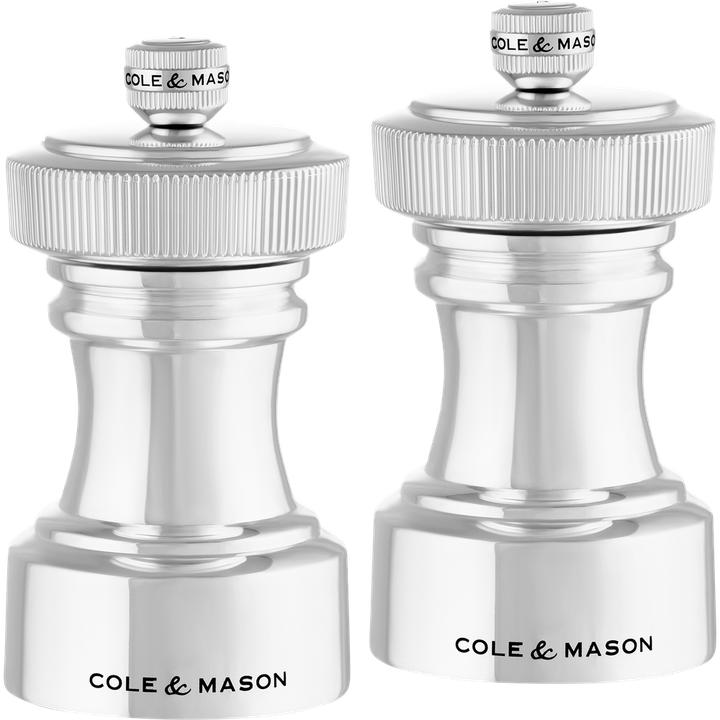 Cole & Mason Pfeffer-Salzmühlen Set Hoxton versilbert 10.4x5.5x5.5 cm (Pfeffer, Salz)