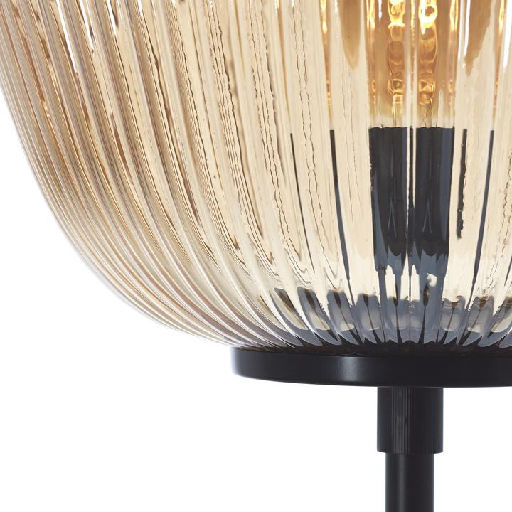 Actual product image Brilliant Lampadaire Kaizen 140cm ambre-ambre/noir mat (E27)