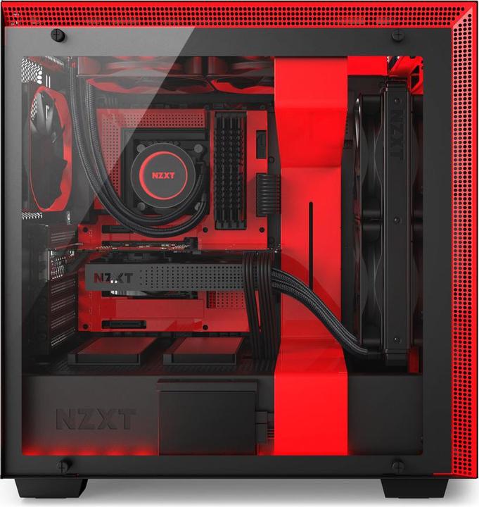Actual product image NZXT H700i - Red (ATX, mATX, Mini-ITX, E-ATX)