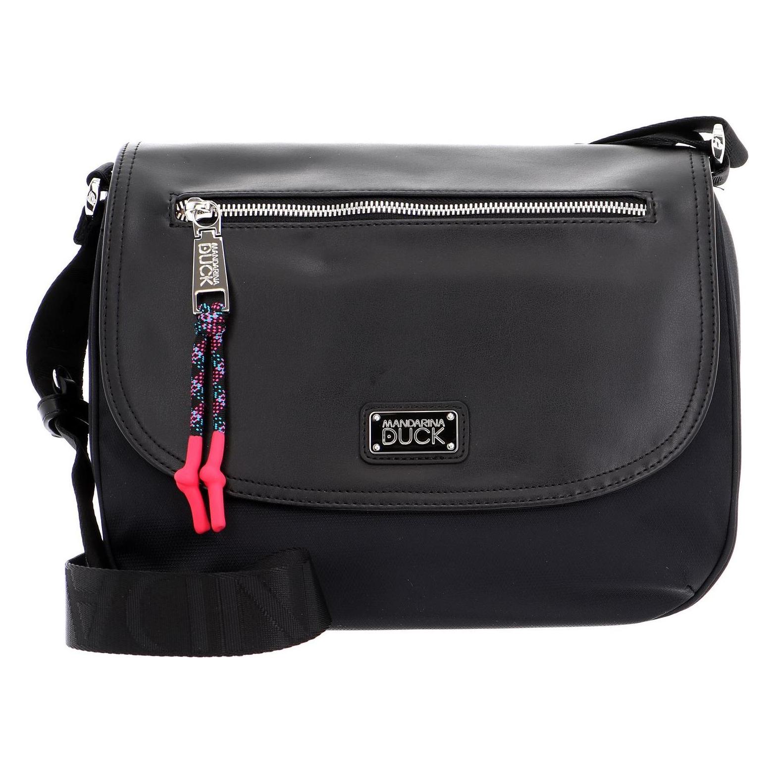 Mandarina Duck, Damen, Handtasche, Style Flapover Crossover, Schwarz