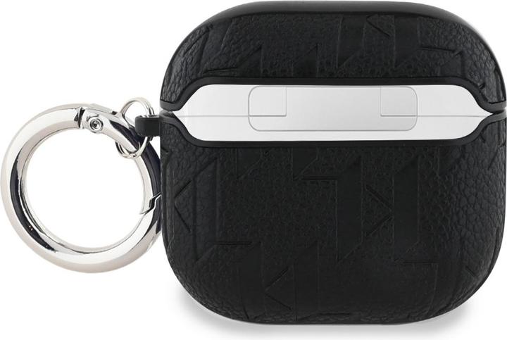 Image du produit Karl Lagerfeld Monogram Karl & Choupette Étui pour AirPods 4 - Noir (Couvercle de l'étui de chargement)