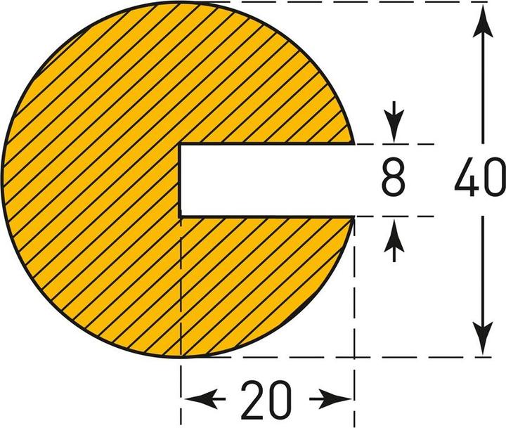 Actual product image Moravia MORION profile protection circle 40/40/8