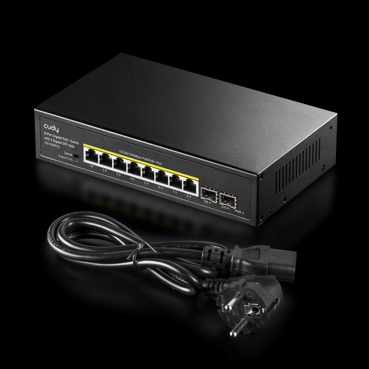 Produktbild Cudy Komutatorischer GS1008PS2 8 xGE PoE + 120 W 2 xSFP (10 Ports)