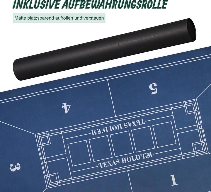 Actual product image Relaxdays Pokermatte 120 x 60 cm