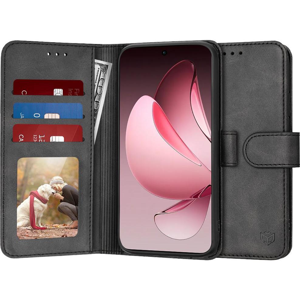 Techsuit - Diary Book - Oppo Reno13 Pro - Black (Oppo Reno 13 Pro), Cover smartphone, Nero