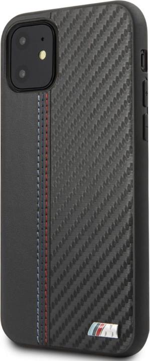 Produktbild BMW M Hard Case PU Carbon Tricolor Stitch für Apple iPhone 12 mini - black (Apple iPhone 12 mini)