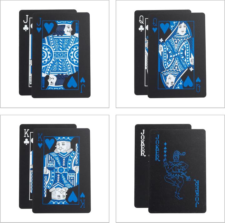 Produktbild Relaxdays Pokerkarten (Englisch, Deutsch, Französisch, Italienisch)