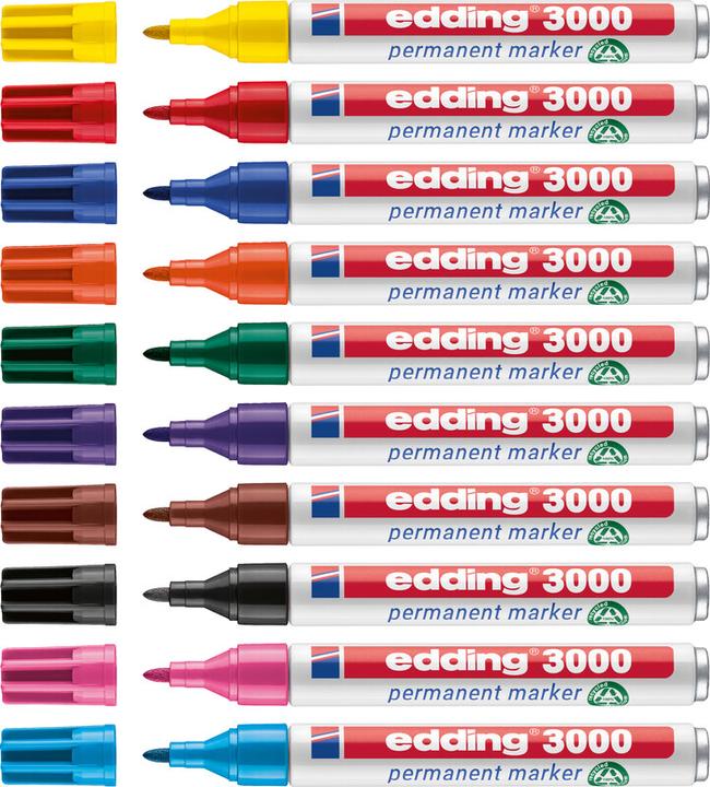 Energy Label Edding Permanent Marker 3000 (Yellow, 3 mm, 1 x)