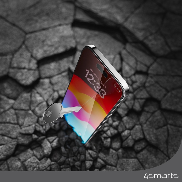 Image du produit 4smarts Second Glass Privacy avec cadre de montage pour Apple iPhone 15 (1 pièce(s), Apple iPhone 15)