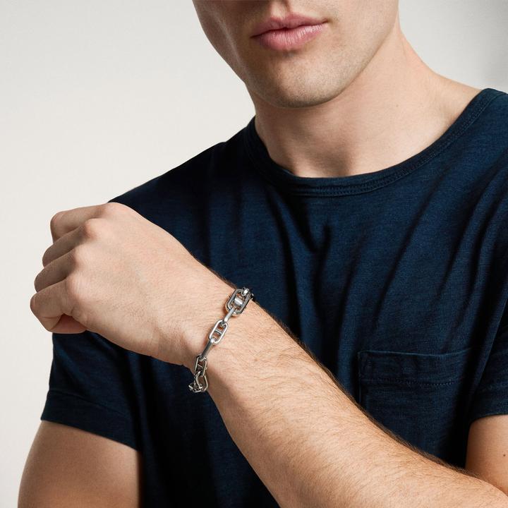 Produktbild Fossil JF04883040 Heren Armband (sieraad) 21.8 cm - Zilverkleurig (21.80 cm, Edelstahl)