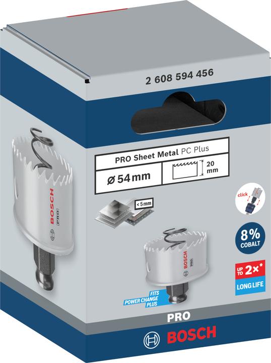 Produktbild Bosch Professional Zubehör PRO Sheet Metal PC Plus Lochsäge, 54 mm (54 Millimeter)