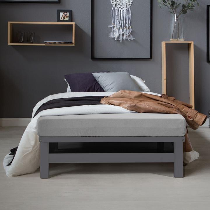 Immagine prodotto Jamb Letto pallet Letto in legno 90x200cm in legno massiccio bianco (90 x 200 cm)
