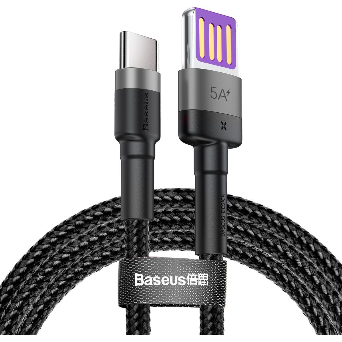 Baseus Cafule HW Quick Charging Data cable USB Double-sided Blind Interpolation For Type-C 40W 1m Gray b... (1 m), USB K...