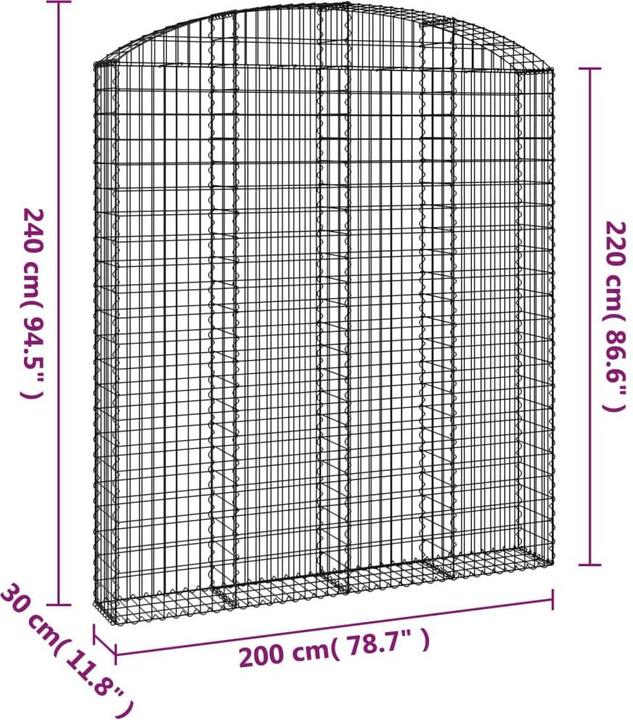 Produktbild vidaXL Gabionenkorb