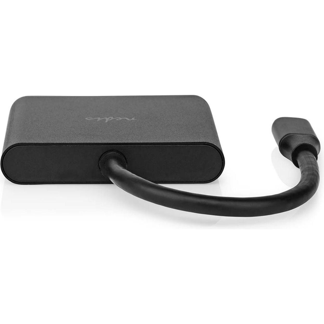 Thumbnail - Nedis USB Multi-Port-Adapter USB 3.2 Gen 1 USB-C™ Stecker HDMI™ Ausgang / USB-A Buchse / USB-C (USB-C, 3 Ports), Docking...