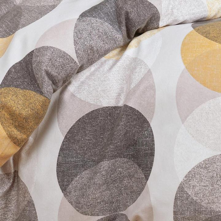 Produktbild Janine Edelflanell Bettwäsche Chinchilla S 78062 taupe braun gelbgold (Duvetbezug, 135x200 cm, 80x80 cm)