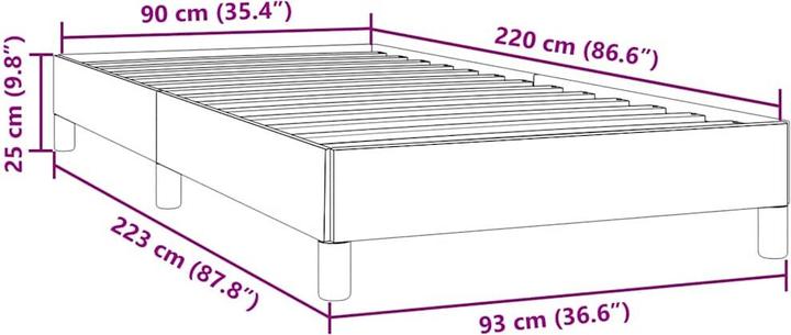 Produktbild vidaXL Bettgestell (90 x 220 cm)