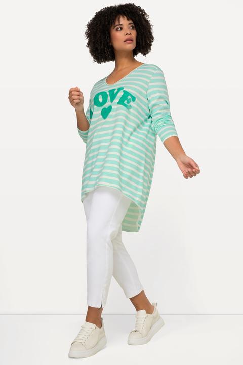 Immagine prodotto Angel of Style Longshirt, geringelt, LOVE Druck Langarm (52)