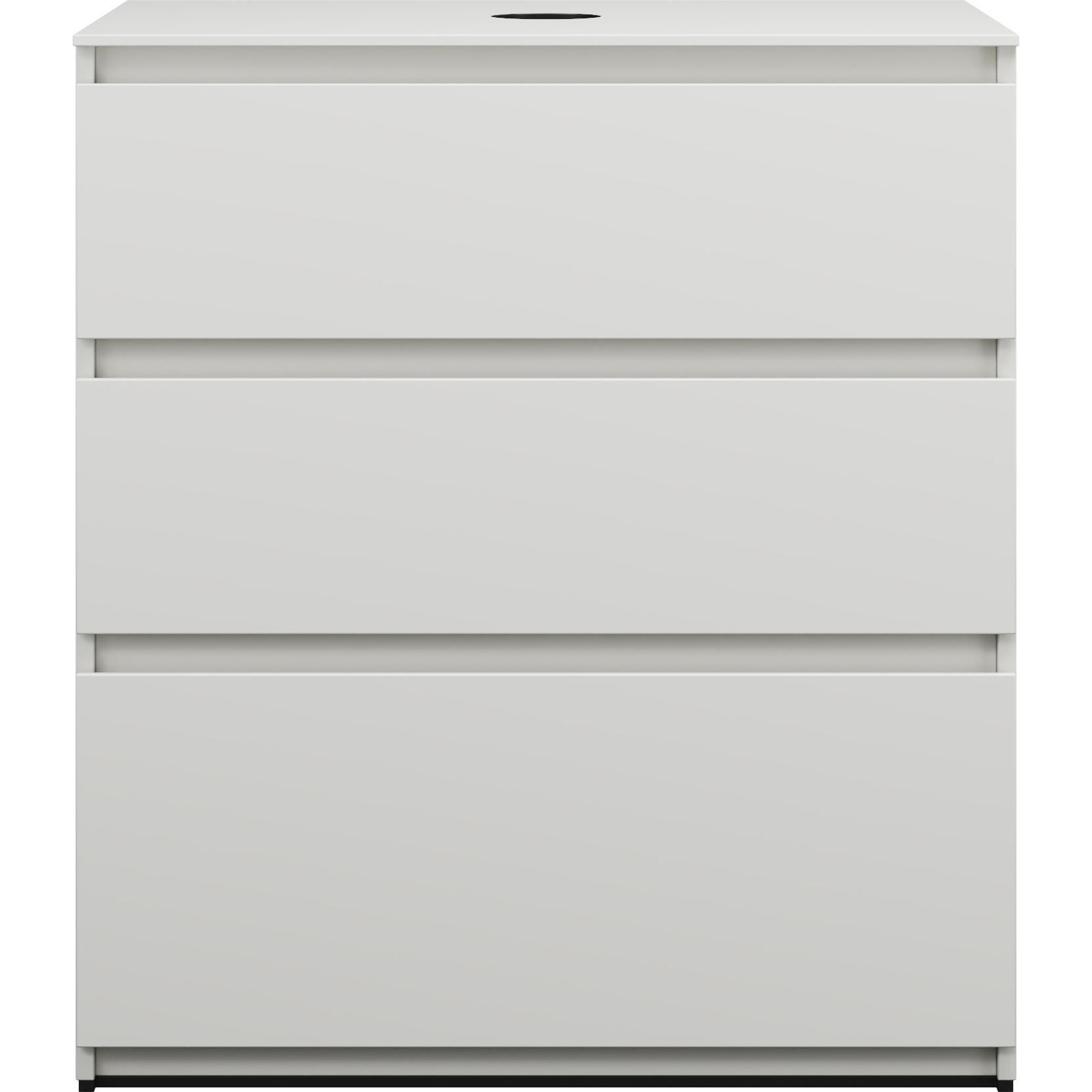 burgbad, Waschtischkonsole, Lin20 Waschtischunterschrank inklusive Konsolenplatte, 3 Auszüge, Tiefe 552, 802x552x900mm