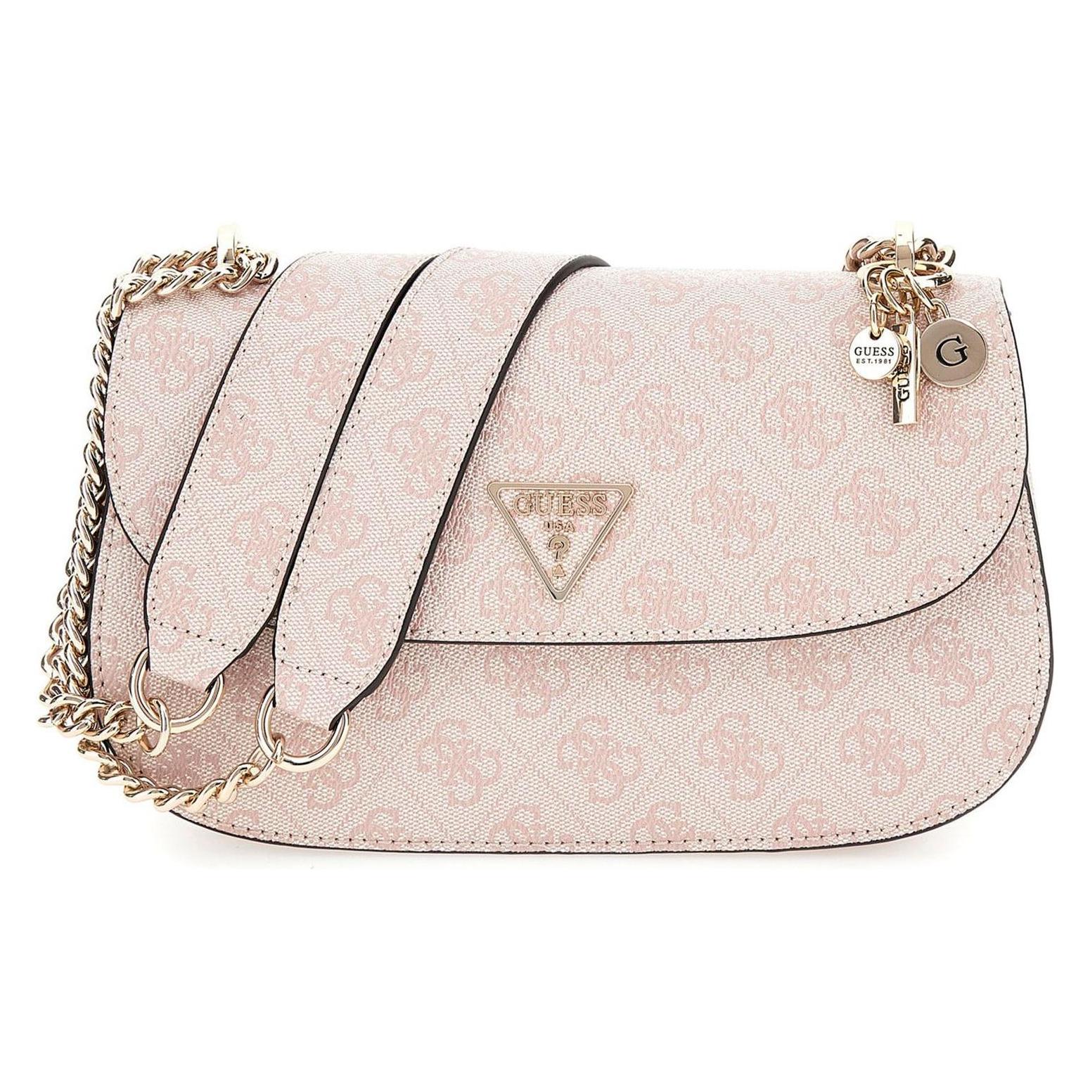 Guess, Damen, Handtasche, Eco Erica Convertible Xbody Flap Bag, Rosa