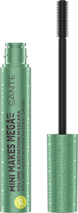 Actual product image Santé BIO-Mascara Volume & Definition Black - Mini Makes Mega - 8ml - Sante