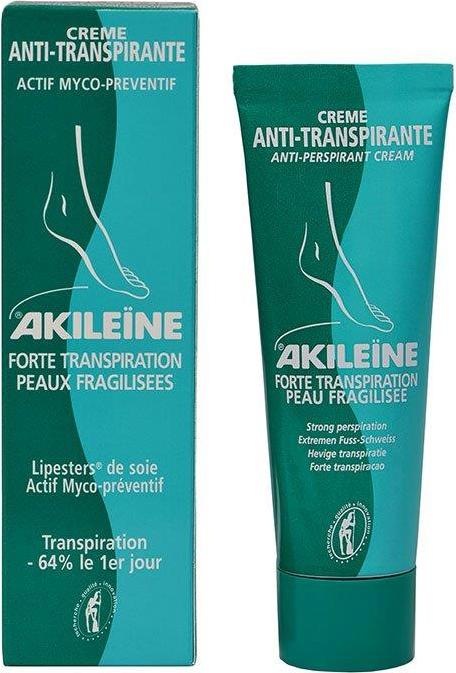 Actual product image Akileïne Green Anti Transpirant Cream (Foot cream & foot gel, 50 ml)