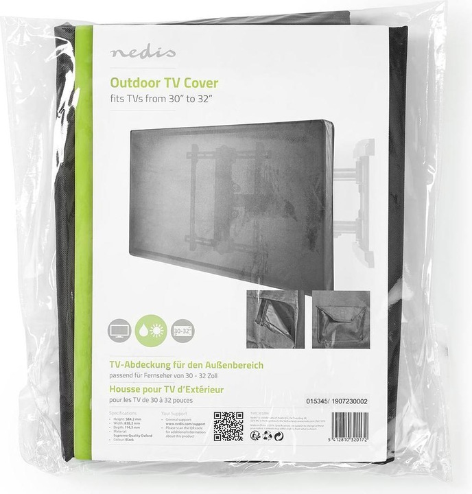 Produktbild Nedis Outdoor TV Screen Cover Screen Size: 30 - 32 " Hook and Loop Closing / Remote Control Holder / (32")