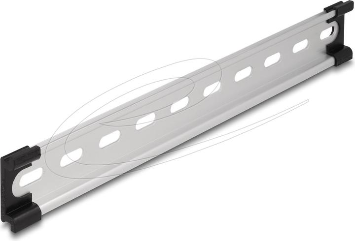 Actual product image Delock Top-hat rail 35 x 7.5 mm, 10 made of aluminum, slotted holes