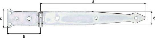 Immagine prodotto Alberts Morsetto di lancio tipo 62 leggero 250 x 35 mm zincato, passivato a film spesso (1 pz.)