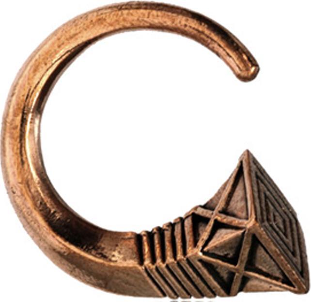 Actual product image Star Piercing Ohrgewicht Spirale rosegold Maya Horn (without brass, Bronze)