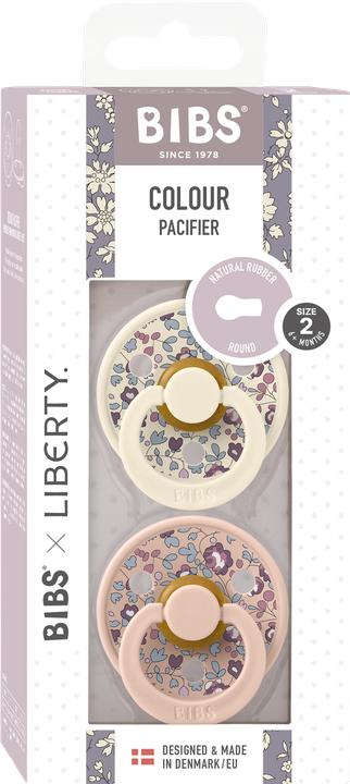 Actual product image Bibs x Liberty Colour Latex Soother (round), Eloise Blush (2x, 6 - 12 Months)