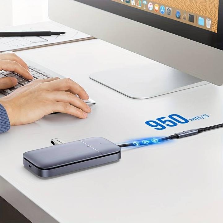 Image du produit PhoneLook Câble extension nylon USB-C (mâle) vers USB-C (femelle) 2 mètres (2 m)