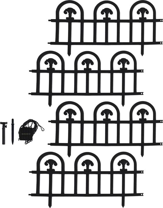 Immagine prodotto HTI-Living Beeteinfassung 240 cm Bögen mit Lichterkette