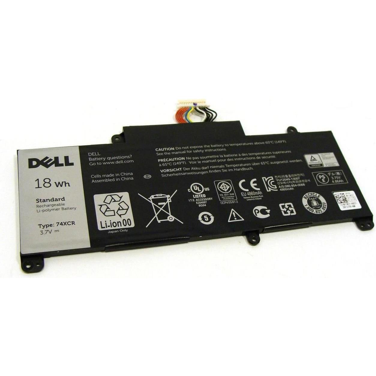 Dell Battery Primary 2C (2 Zellen, 4860 mAh), Notebook Akku, Schwarz